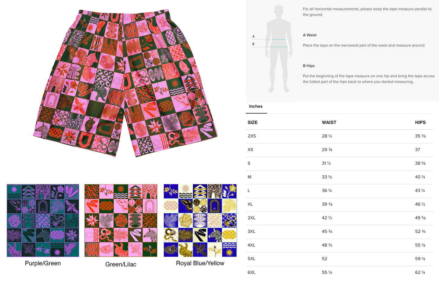 Chessboard Print Recycled Mesh Unisex Shorts