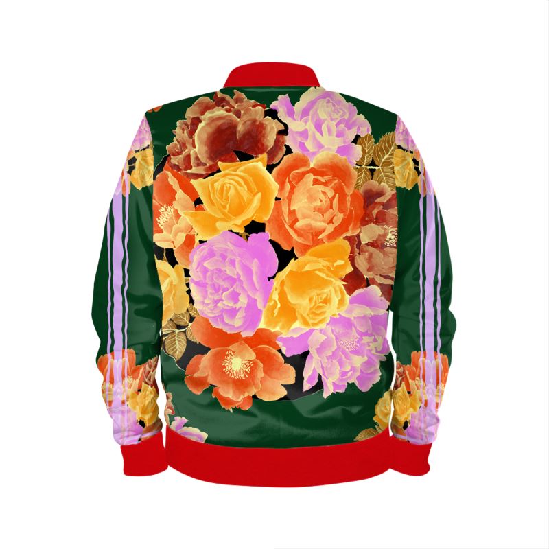 Floral Unisex Satin Bomber Jacket