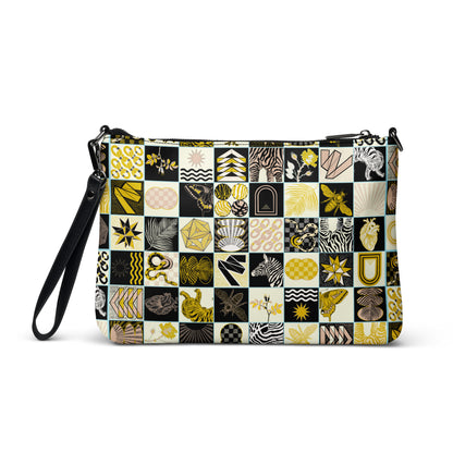 Chessboard Print Crossbody Bag