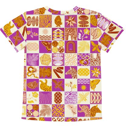 Chessboard Print Kids T-Shirt