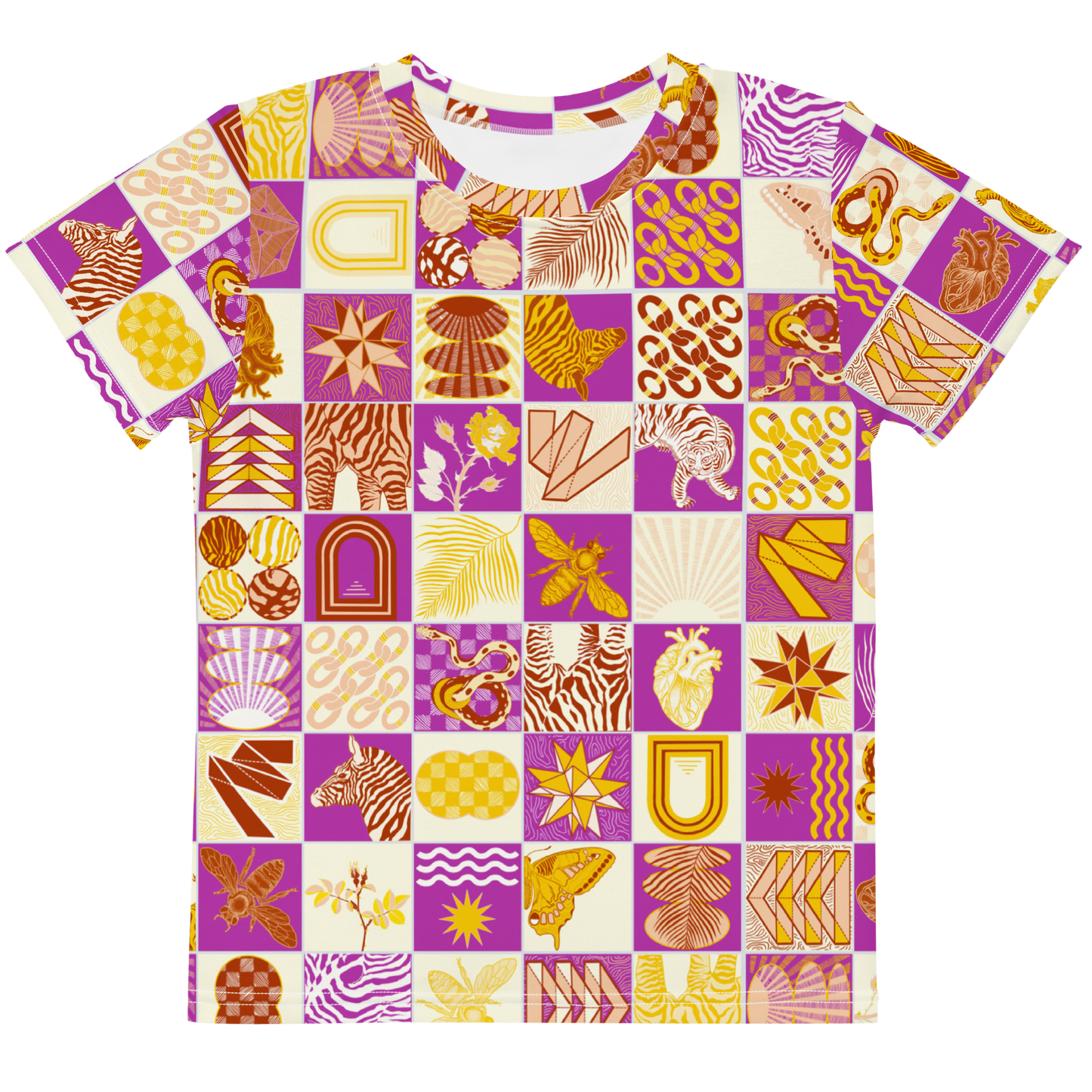 Chessboard Print Kids T-Shirt