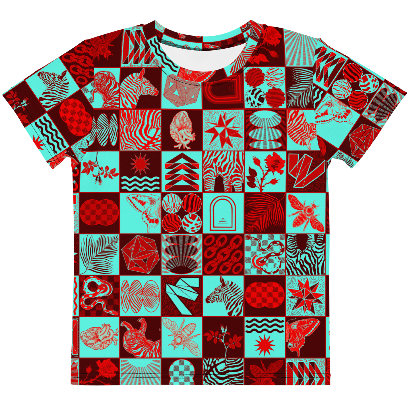 Chessboard Print Kids T-Shirt