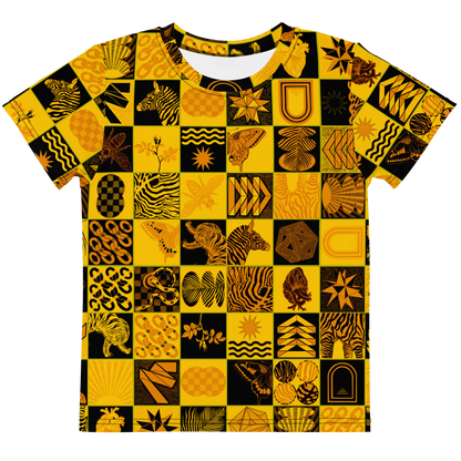 Chessboard Print Kids T-Shirt