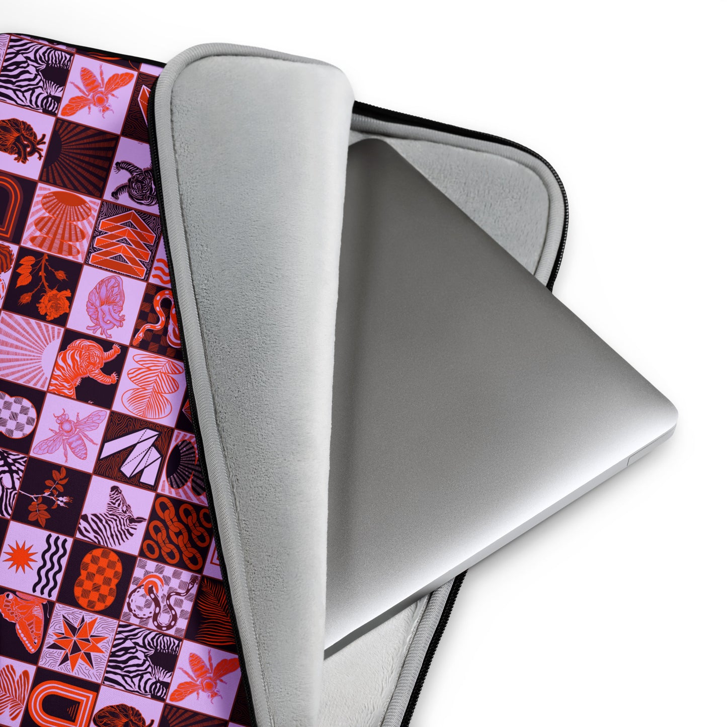 Chessboard Print Laptop Sleeve