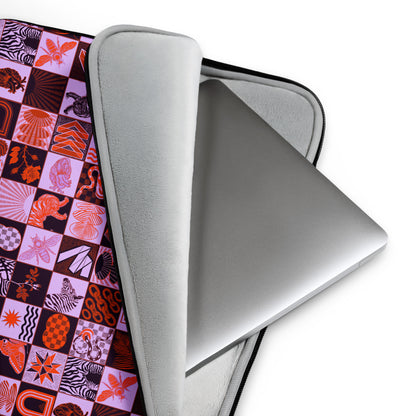 Chessboard Print Laptop Sleeve