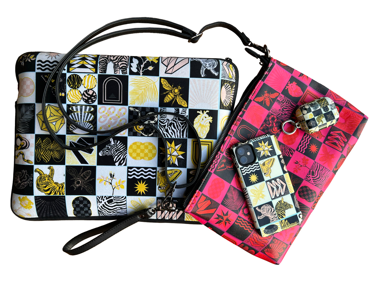 Chessboard Print Laptop Sleeve