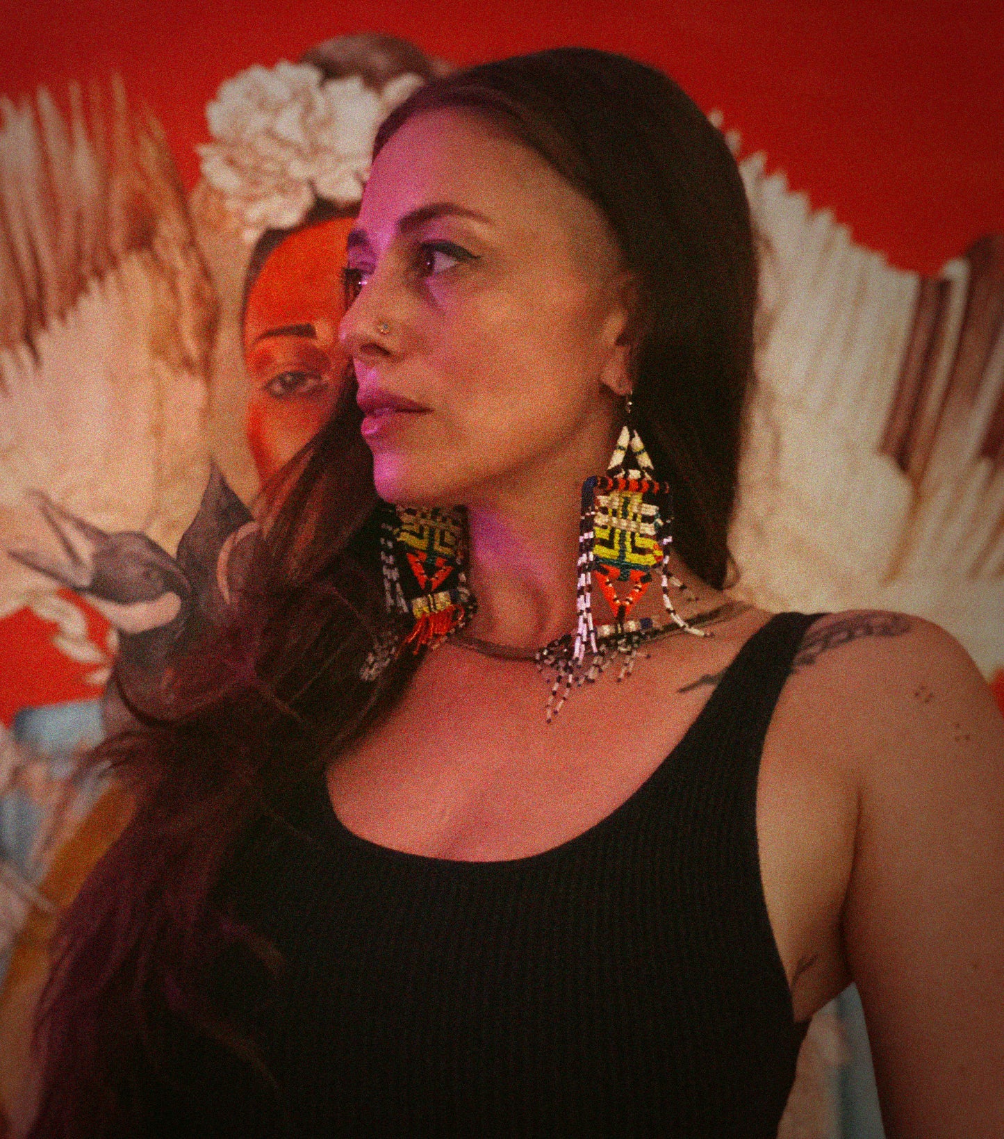 Bird of Paradise Earrings in Canary Yellow